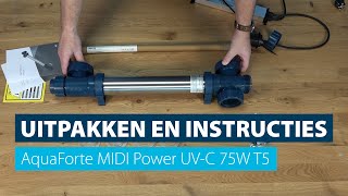 UITPAKKEN EN INSTRUCTIES  AquaForte MIDI Power UVC 75W T5 [upl. by Airtemad]