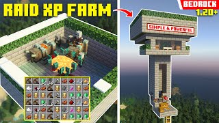 EASIEST 121 RAID FARM TUTORIAL in Minecraft Bedrock MCPEXboxPSSwitchPC [upl. by Salema954]