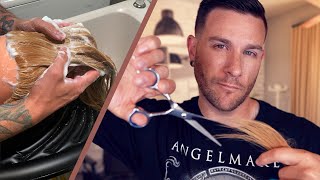 ASMR  Hairdresser Shampoo and Scissor Cut  Personal Attention Male Voice [upl. by Oremor]