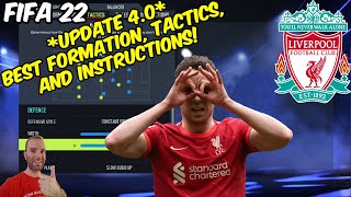 UPDATE 40 FIFA 22  BEST LIVERPOOL Formation Tactics and Instructions [upl. by Silma56]