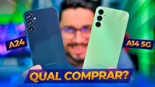 Galaxy A24 vs A14 5G Qual vale mais a pena COMPRAR [upl. by Leavitt]