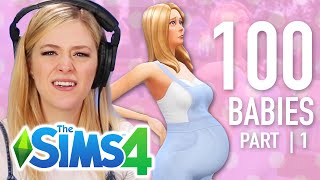 Single Girl Tries The 100 Baby Challenge In The Sims 4  Part 1 [upl. by Enilarak]