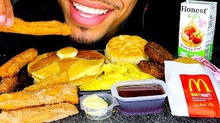 ASMR MCDONALDS BIG BREAKFAST DONUT STICKS MUKBANG  EATING HOTCAKES  BIG BITES SOUNDS NO TALKING [upl. by Egas]