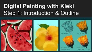 HOW TO Digital Painting with Kleki Step 1  Outline [upl. by Nwahsal]