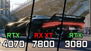 RTX 4070 vs RX 7800 XT vs RTX 3080  Test in 8 Games [upl. by Bronnie732]