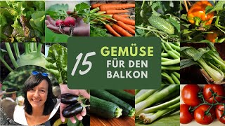 15 GEMÜSE die du auf dem BALKON pflanzen und anbauen kannst  Balkongemüse [upl. by Ramona]