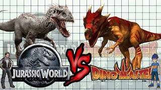 Jurassic Park Jurassic World Vs Dinomaster  Size Comparison [upl. by Wyly448]