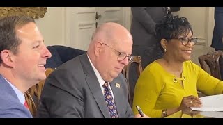 Gov Larry Hogan signs 140 bills into law including 4 billion capital budget [upl. by Orutra]