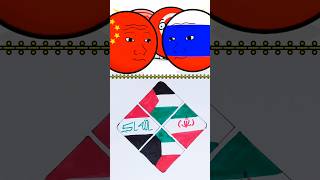 Palestine 🇵🇸 and Israel 🇮🇱 Allies flag Drawing countryballs trending shortsexplore [upl. by Aihsekan]