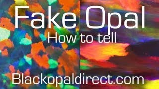 How to tell a fake opal or Synthetic opal from the real thing by wwwblackopaldirectcom [upl. by Laehplar]