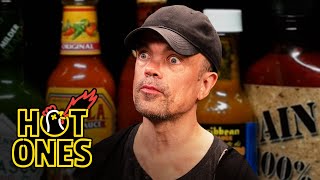 Peter Dinklage Breathes Fire While Eating Spicy Wings  Hot Ones [upl. by Ijar]