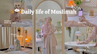 Muslimah vlog🌷  daily prayers studies deep cleaning peaceful self care [upl. by Annecorinne]