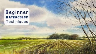 Watercolour Techniques For Beginners [upl. by Nylad]