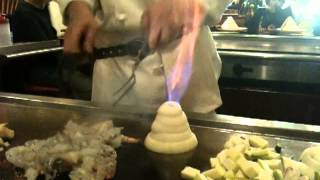 Flaming Onion Volcano  Hibachi Steakhouse [upl. by Nara]