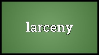 Larceny Meaning [upl. by Mccahill516]