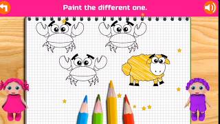 Educational Video For Toddlers  Coloring Book Painting Games for Children Kids  Cubic Frog App [upl. by Herm]