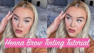 Henna Brow Tint Tutorial  From No Brows to Full Brows [upl. by Martino84]