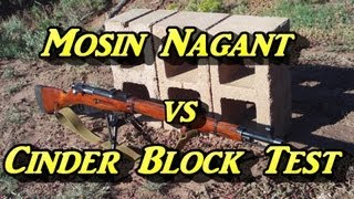 Mosin Nagant 9130 762x54R FMJ VS Cinder Blocks Part 1 [upl. by Rettig]