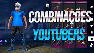 MELHORES COMBINAÇÕES DE YOUTUBERS INFLUENCIADORES NO FREE FIRE [upl. by Ytomit716]