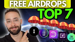 Top 7 FREE Crypto Airdrops Still Early [upl. by Bonnette]