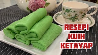 Cara buat kuih ketayap inti kelapa  kuih lenggang  kuih tradisional [upl. by Thorin805]