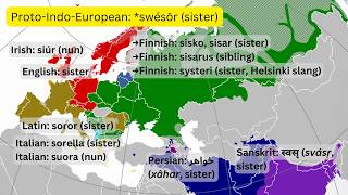 IndoEuropean Connections With Maps Descendants And Loanwords [upl. by Tanney753]