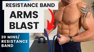 BAND ARMS BLAST Build Serious Muscle at Home in 20 mins  CrockFit [upl. by Stacee]