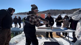 2023 Healthy Lake Ice fishing Derby Fun Experience  Pelican Lake Manitoba Canada [upl. by Cary550]