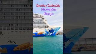 NORWEGIAN ESCAPE  CRUISESHIP SPOTTED IN BARCELONA SPAIN 🇪🇸 SHORT shorts viralvideo trending [upl. by Cadman16]