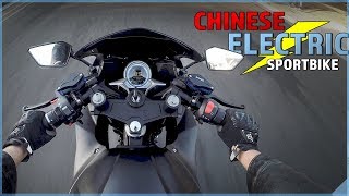 CHINESE ELECTRIC SPORTBIKE  First Ride on USA soil [upl. by Yelloh]