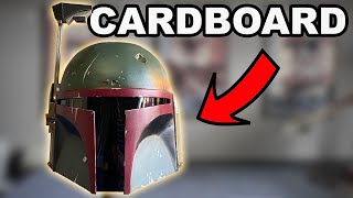 How I Made A Boba Fett Helmet Out Of Cardboard [upl. by Simaj591]