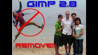 GIMP 28 How to Remove People Install Resynthesizer  Heal Selection HD1080p [upl. by Weisburgh]