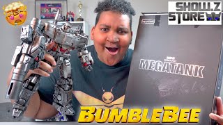 ALL HAIL MEGATANK  MT01 Megatank Monocrat Bumblebee Movie Teletraan Unboxings 77 [upl. by Kimmie576]