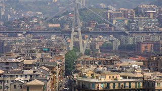 Genova il ponte Morandi prima e dopo il crollo [upl. by Letrice]