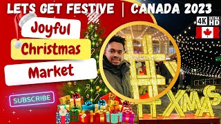 Canada Christmas Market at Night  4K 60fps  Ottawa [upl. by Abate]