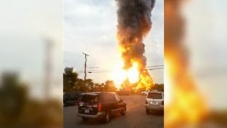 Massive explosion after Baltimore train derailment [upl. by Phillips323]