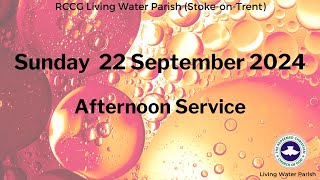 LWP Stoke Afternoon Family Worship 22 September 2024 [upl. by Sarkaria]