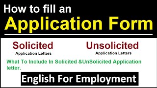 How To Fill An Application FormSolicited amp Unsolicited Application LettersGC University Fasialabad [upl. by Syd256]