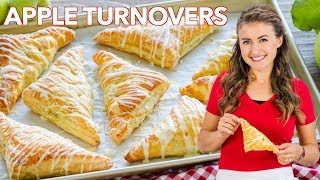 Easy Apple Turnover Recipe  Simple Glaze for Apple Turnovers [upl. by Anoirb462]