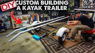 EASY DIY Kayak Trailer Build Simple  Lightweight  Custom 🛶 2022 [upl. by Ileane]