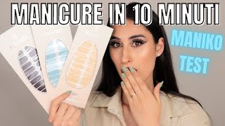 MANICURE IN 10 MINUTI  Recensione Adesivi MANIKO💅🏼😱 [upl. by Oiramal]