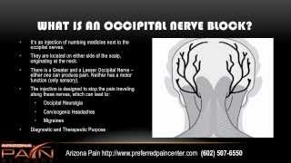 Info on Occipital Nerve Block Procedure from an AZ pain center 602 5076550 [upl. by Spracklen]