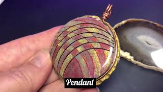 Fantastic Technique New Way to use Polymer Clay and Wire Pendant Tutorial [upl. by Ahsiaa]