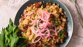 Pati Jinich  Chorizo Black Rice [upl. by Elrod]