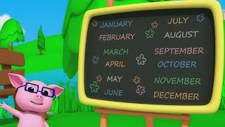 Luke amp Lily  Months Of The Year  Nursery Rhymes  Childrens Songs  Kids Learning Video [upl. by Etnovahs]