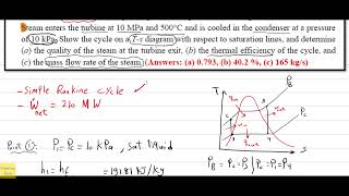 5Simple Rankine CycleSolved Problemno1 [upl. by Etteneg]