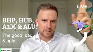 BHP HUB24 Altium ASXALU amp A2 Milk A2M report live ASX share analysis  Selfwealth LIVE [upl. by Schaefer]