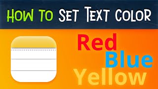 Apple Notes Tutorial How to Change Text Color [upl. by Efram]