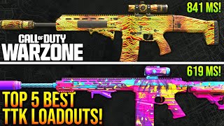 WARZONE New TOP 5 BEST TTK META LOADOUTS After Update WARZONE Fastest TTK Weapons [upl. by Sylera]