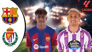 BARCELONA vs VALLADOLID  Jornada 4  LaLiga EA Sports 2425 Liga Española  Pronóstico FC 24 [upl. by Alyakcim]